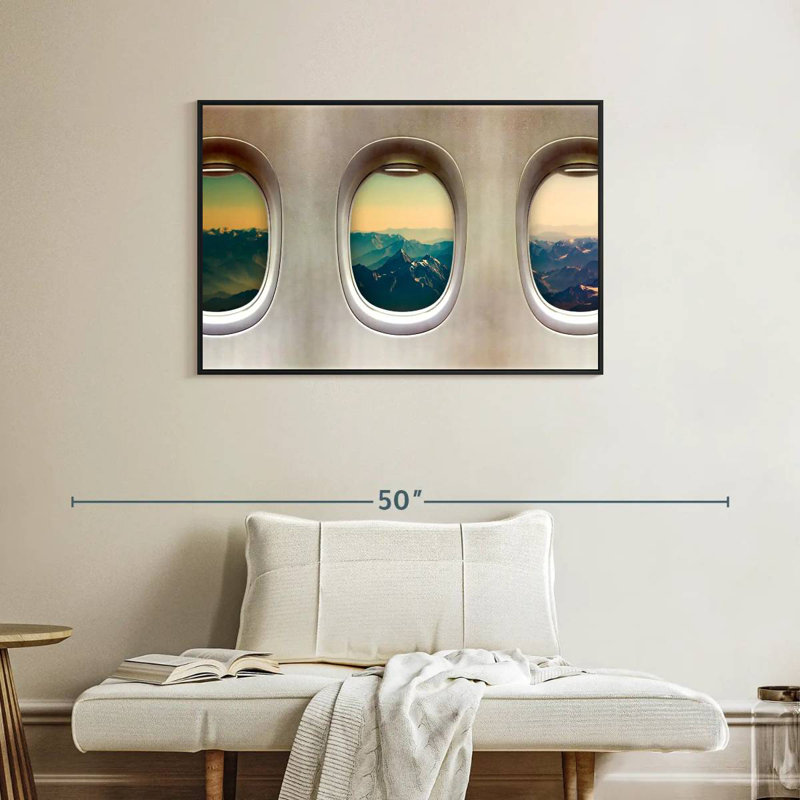 Mehar Old Airplane Windows, 25" H x 37" W