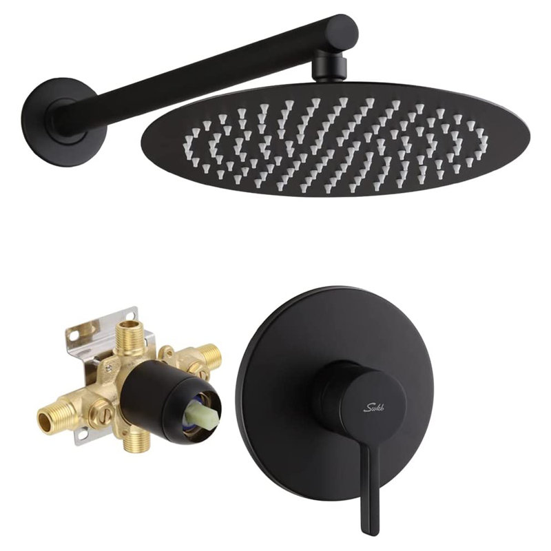 Robinet de douche à pluie avec valve brute