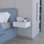 Table de chevet blanche flottante murale-985325721