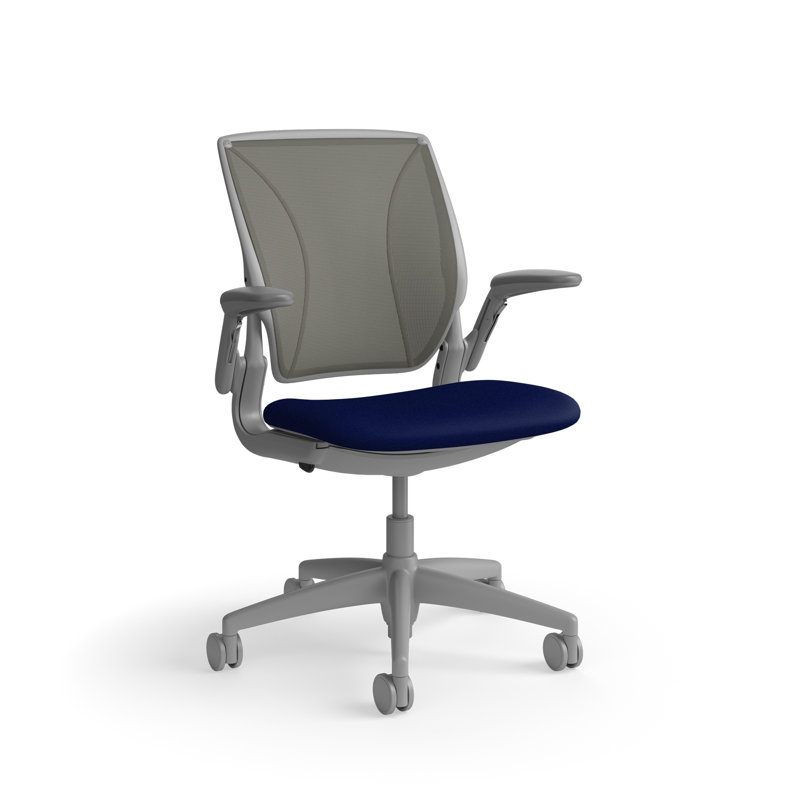Fauteuil de travail ergonomique avec dossier Caraway World ML et siège rembourré Corde 4, Gris / Mauve, Gris