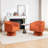Chynna Velvet Swivel Barrel Chair-686696751