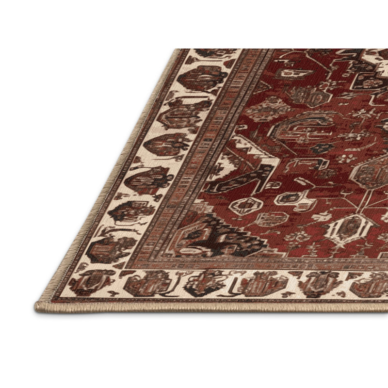 Tapis brun lavable à la machine, Carré 4 pi