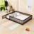 Queen Size Floor Bed With Guardrails And Slats-417473714