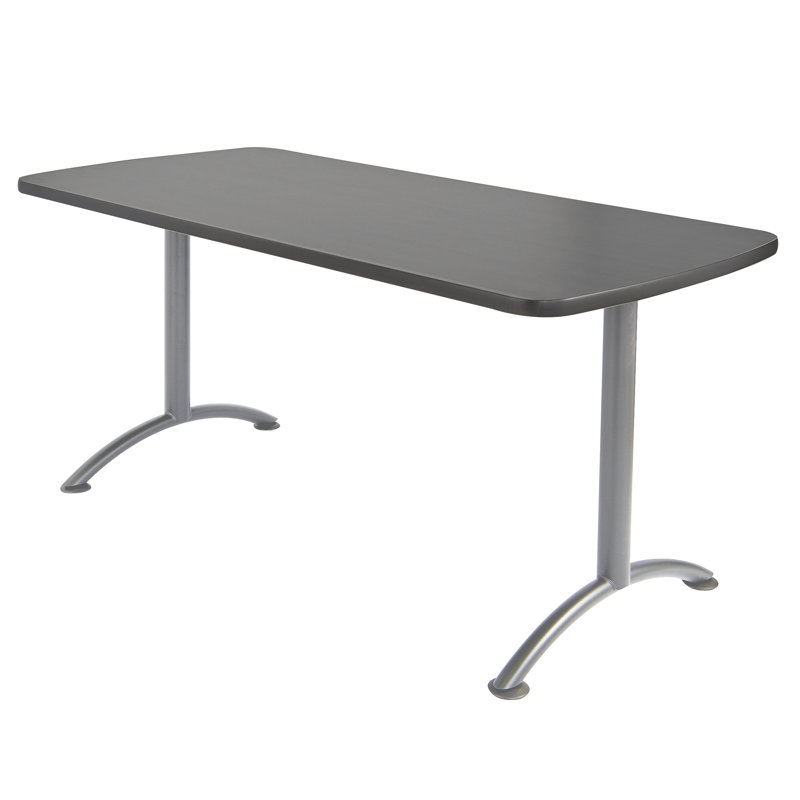 Table de bout courbée, Graphite / Argent, H 29 po x L 72 po x l 36 po