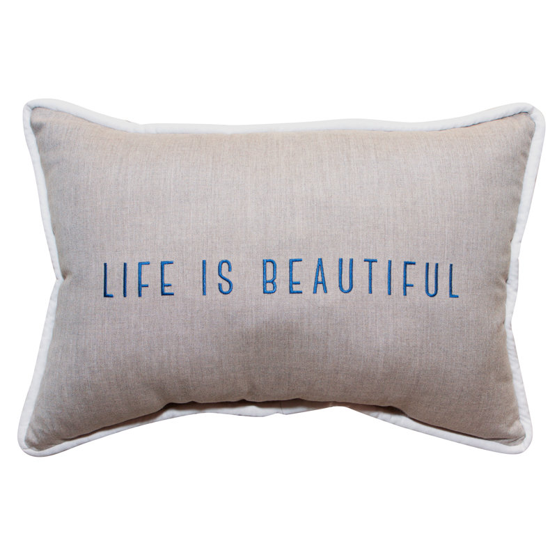 Accessories Lumbar Indoor/Outdoor Pillow Cover & Insert, Cast Ash Sunbrella® Plainweave