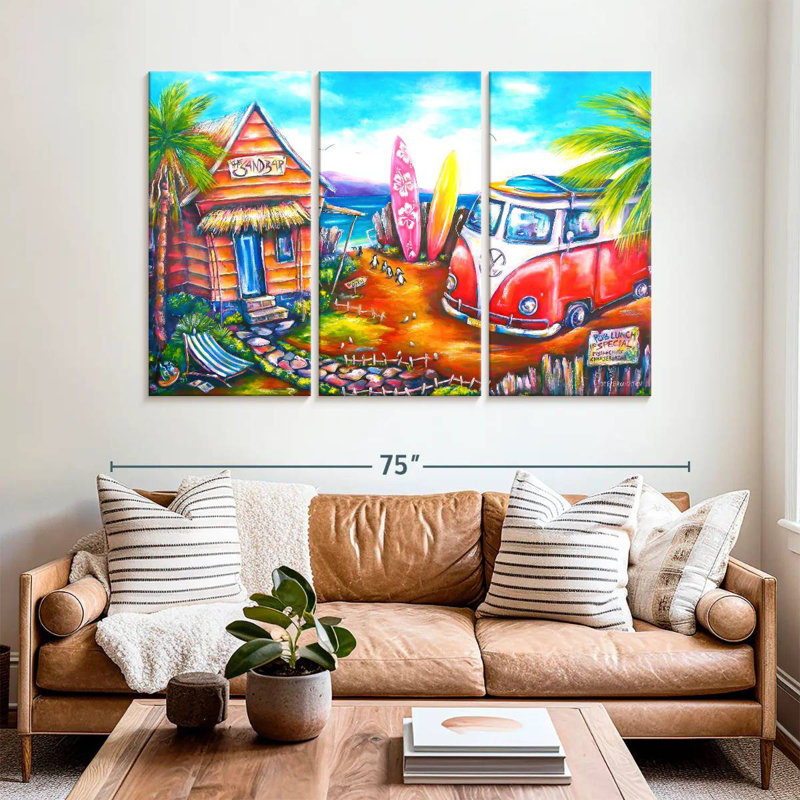Senne Summer Hut And Van, 42" H x 65" W
