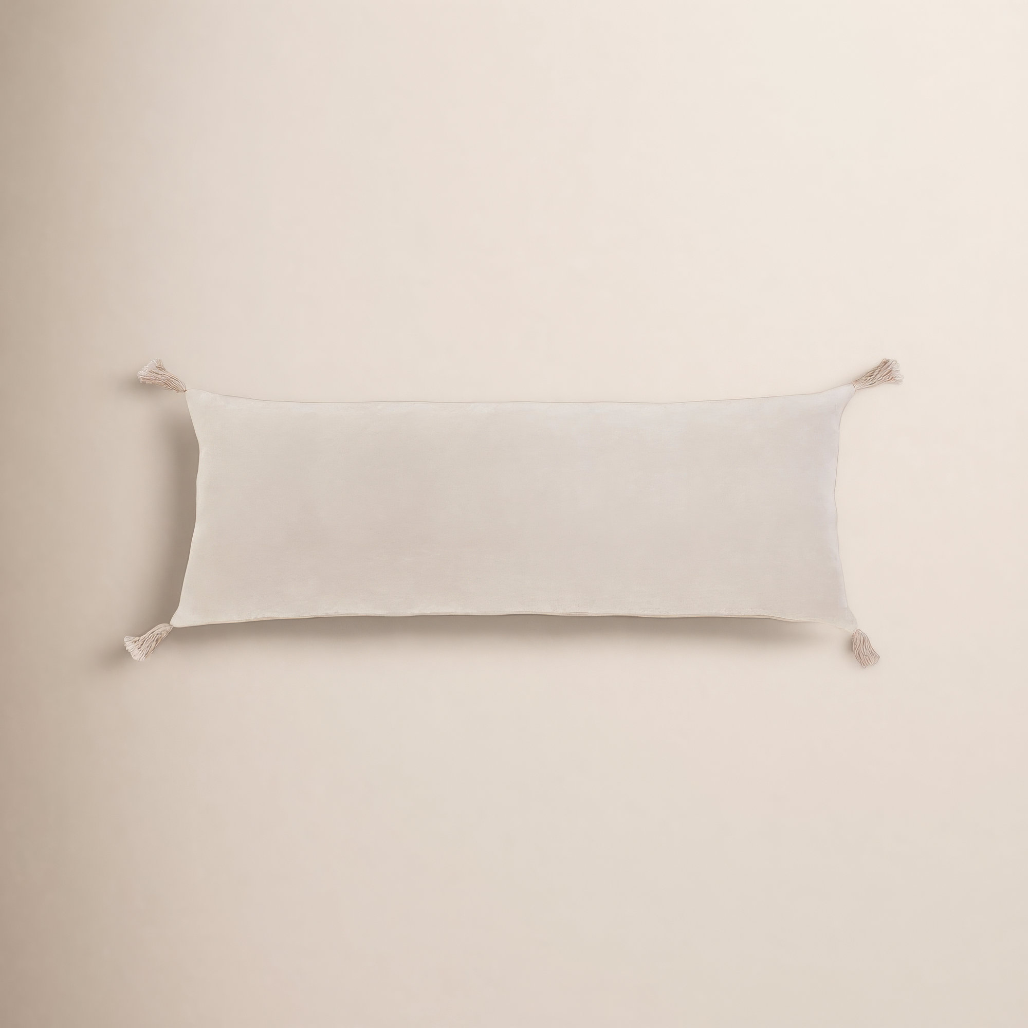 Bianca Velvet Pillow Cover & Insert, Blush, Rectangle 14" H x 40" W, Down/Feather