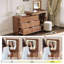 Meuble-lavabo rotatif avec miroir et lumières DEL réglables Maurece, coiffeuse de maquillage avec plateau rabattable et 7 tiroirs-723155848