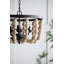 Lustre en bois à 4 lumières, luminaire suspendu avec chaîne réglable pour le vestibule de la salle à manger de la cuisine, ampoule non incluse