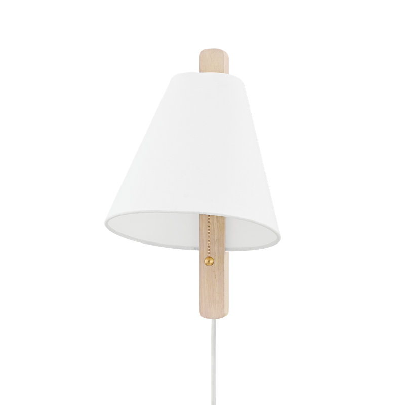 Bras pivotant blanc à 1 lumière à brancher, Blanc