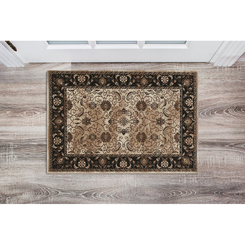 Tapis oriental brun et beige Shelbina, Rectangle 2 pi x 3 pi