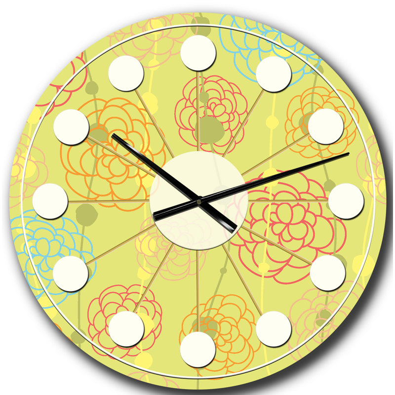 Horloge murale rétro Mid-Century, Grand