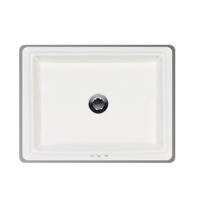 St Thomas Creations By Icera Presley 14.63'' Vitreous China Rectangular Bathroom Sink with Overflow
