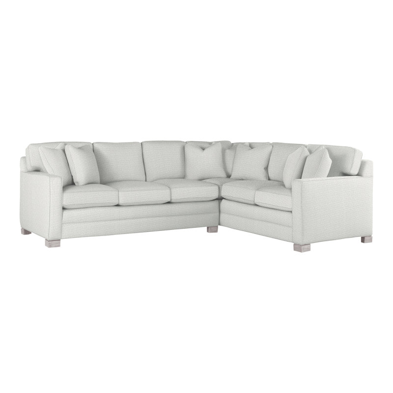 Hillcrest Sectional, Callaloo Cotton, Dove Gray
