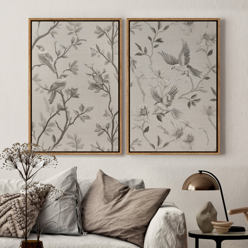 Framed Canvas Wall Art - Vintage Abstract Wall Prints for Bedroom, Natural, 24" H x 16" W