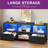 71" Farmhouse TV Stand, Classical Wooden Cabinet Media Console for TVs