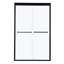 Cabine de douche noire matte l 48 po x H 76 po - Porte coulissante double contemporaine avec verre trempé épais et couche nano ajustable-124961194