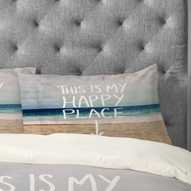 Happy Place X Beach Pillowcase, King