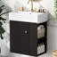 Meuble-lavabo de salle de bain moderne 21,6 "- Rangement du côté droit, Céramique, Meuble-lavabo noir-1562433569