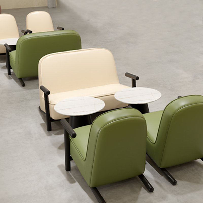 Banc rembourré en similicuir Cafe