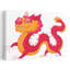 Illustration mignonne de dragon amusant colorée et amusante-156120379
