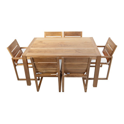 Venice 7 - Piece Solid Wood Dining Set