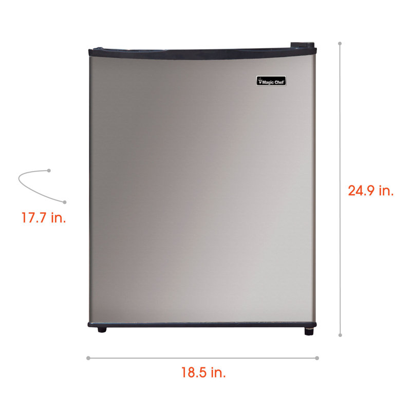 Magic Chef 2.4 Cu. Ft. Stainless Steel Compact Refrigerator
