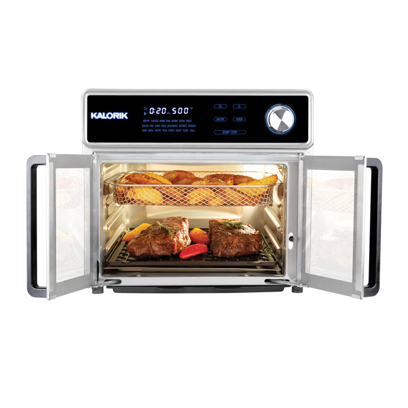 Kalorik MAXX 26 Quart Digital Air Fryer Oven Grill, Stainless Steel, Silver