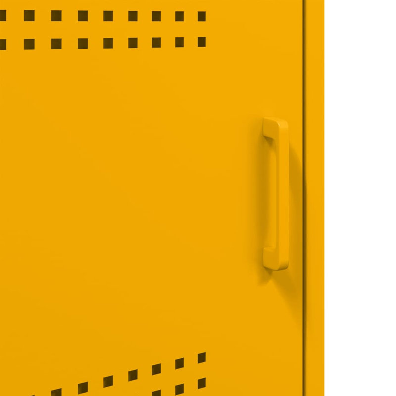 Bedside Cabinets 2 pcs 36x39x68 cm Steel, Mustard Yellow