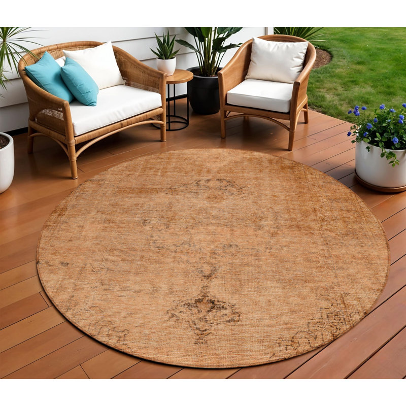 Tapis rond lavable intérieur 8 pi