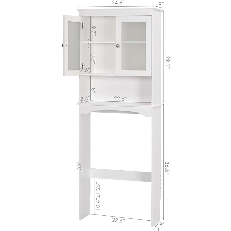 Au-dessus de l'armoire de toilette pour le rangement de la salle de bain, Blanc
