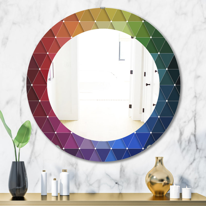 Miroir mural Triangular Colourfields 16, H 31,5 po x l po