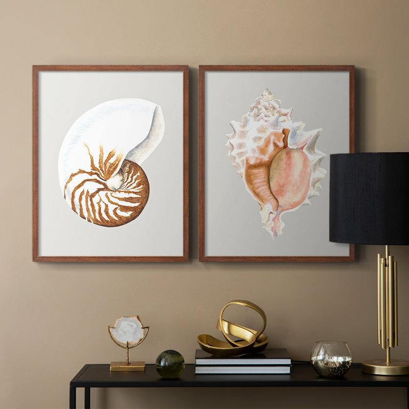 Nautilus - reproduction encadrée de qualité supérieure - prête à être accrochée - aucun clou requis - aucun clou requis