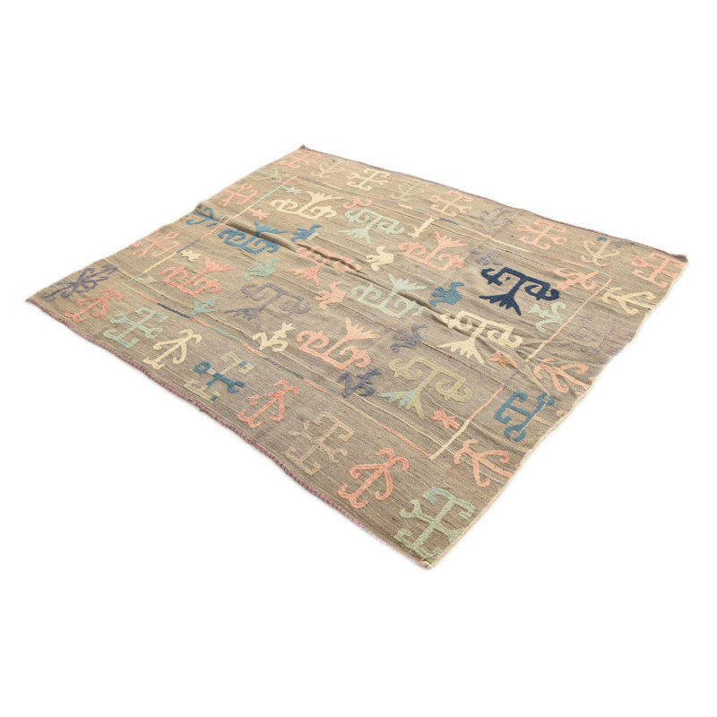 Tapis carré brun clair 5 pi