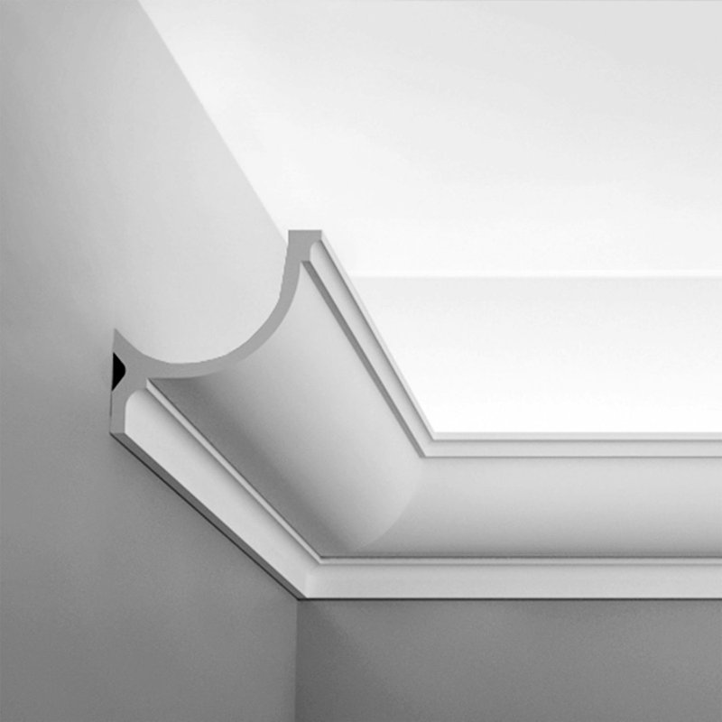 4 in x 4 in x 78-3/4 in Primed White Plain Polyurethane Crown Moulding