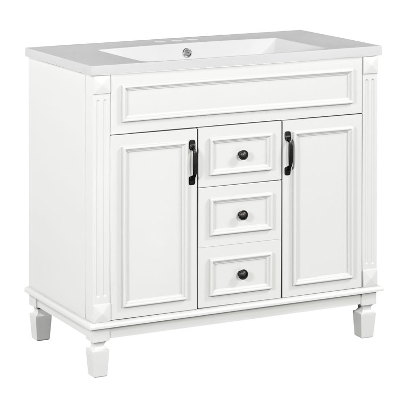 Armoire de salle de bain Tenara, Blanc