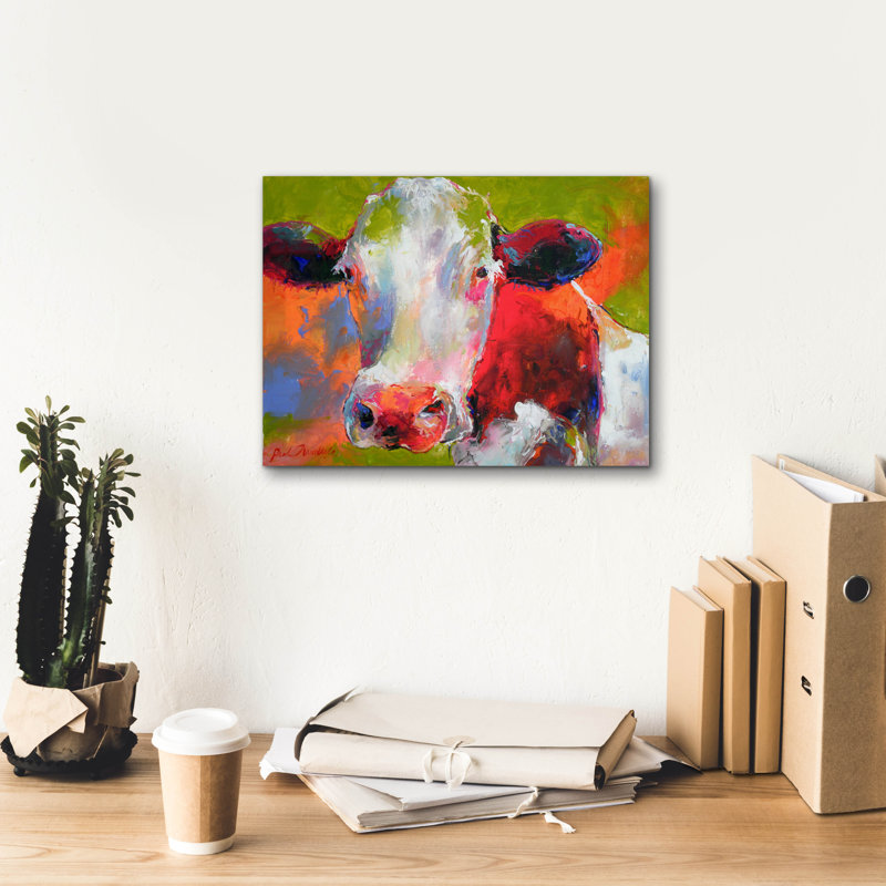Epic Graffiti 'Art Cow' By Richard Wallich, Canvas " Art Cow " by Richard Wallich, 12" H x 16" W x 0.75" D