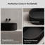 Évier vasque ovale à surface solide noir mat mat 22 "x 14" Monblari-126479028