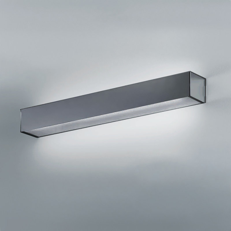 Toy 1 - Light Flush Mounted Sconce, Polished Stainless Steel, 1 x 55 W CFL Lamping, 2.75" H x 24" W x 3.25" D