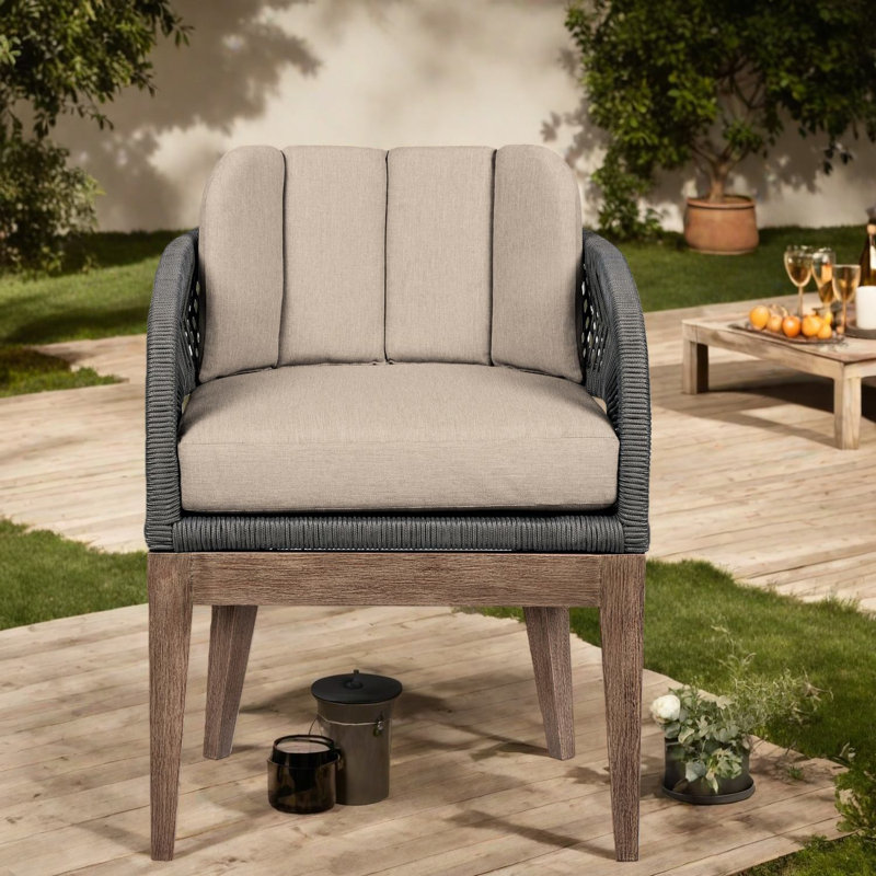 Chaises de patio en bois durable, conception en eucalyptus résistant aux intempéries pour une utilisation extérieure