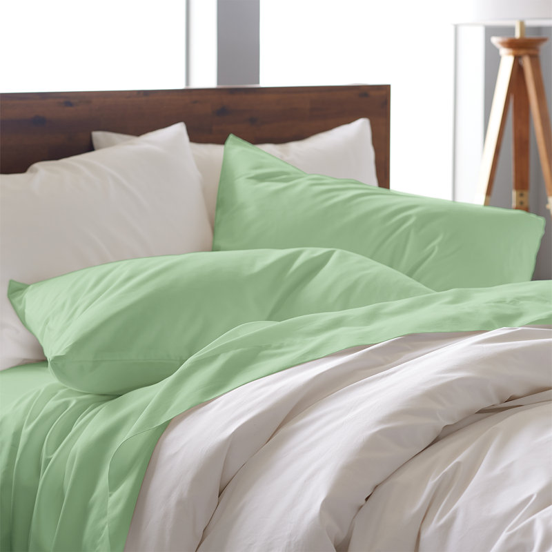 Olive Cotton Sateen Standard/Queen Pillowcase Set