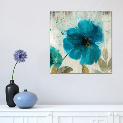 Teal Splash I by Asia Jensen - Wrapped Canvas Gallery-Wrapped Canvas Giclée