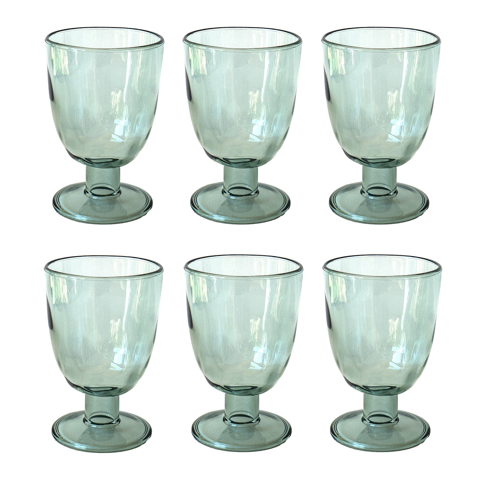 Vaughan 14oz. Acrylic Drinking Goblet Glassware Set, Green