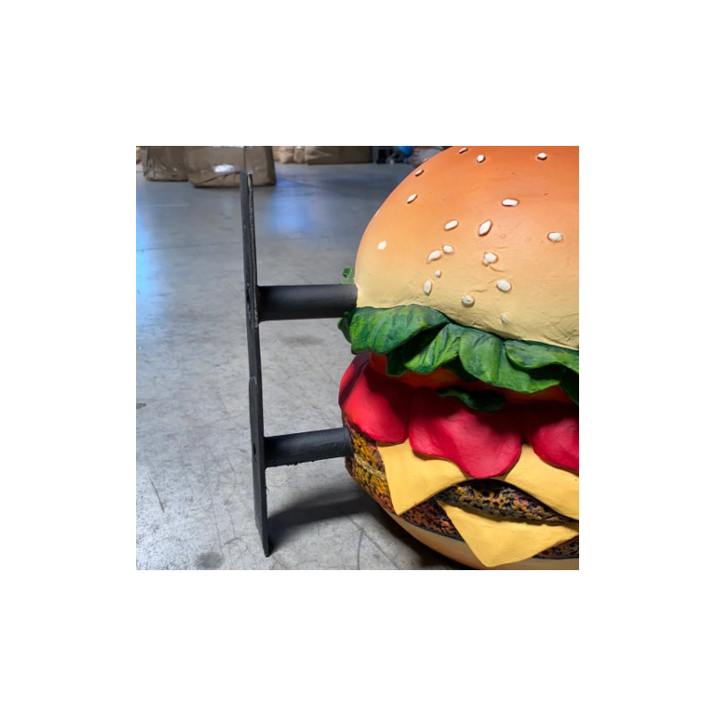 Statue Eilette Cheeseburger, H 14 po x l 14 po x P 16 po