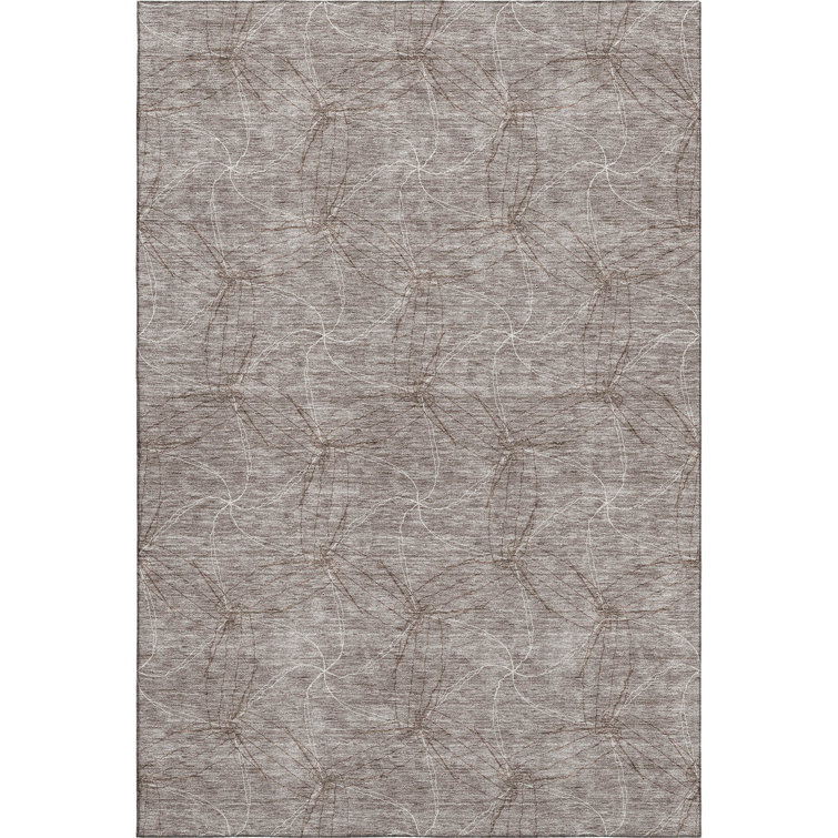 Premium Machine Washable Prisco Taupe Rug
