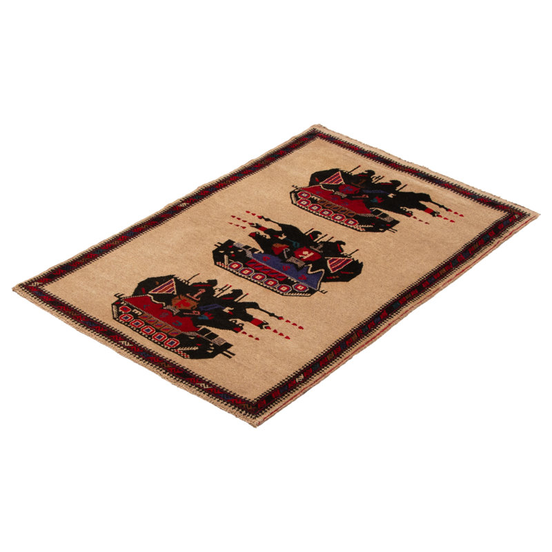 Tapis brun clair Rare War 2 pi 11 po x 4 pi 8 po