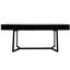 Bureau moderne de 70,87 po avec pieds en métal en forme de Y, grande surface pour installation de jeu, 23,62 po de largeur