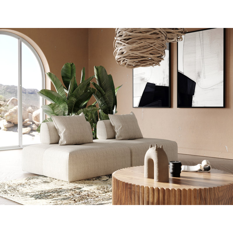 Canapé modulaire sans accoudoirs 85 po Tanieka