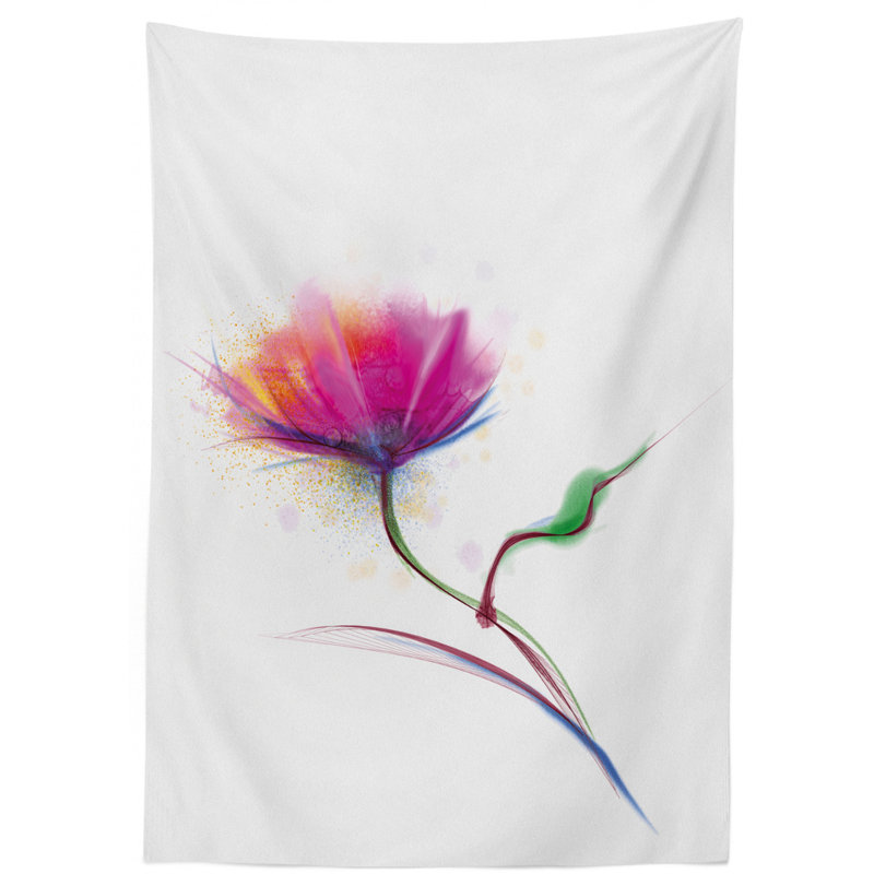 Flower Tablecloth, 84" L x 60" W