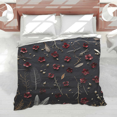 Édredon floral avec literie bohémienne